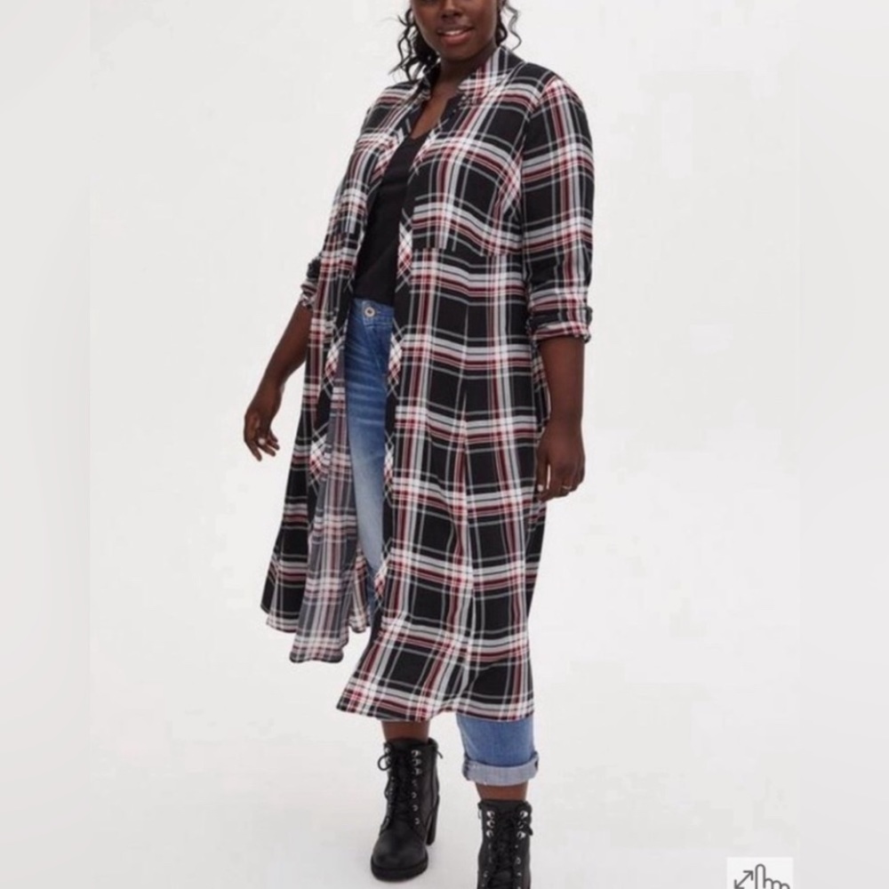 Torrid plaid duster - Picture 4 of 6